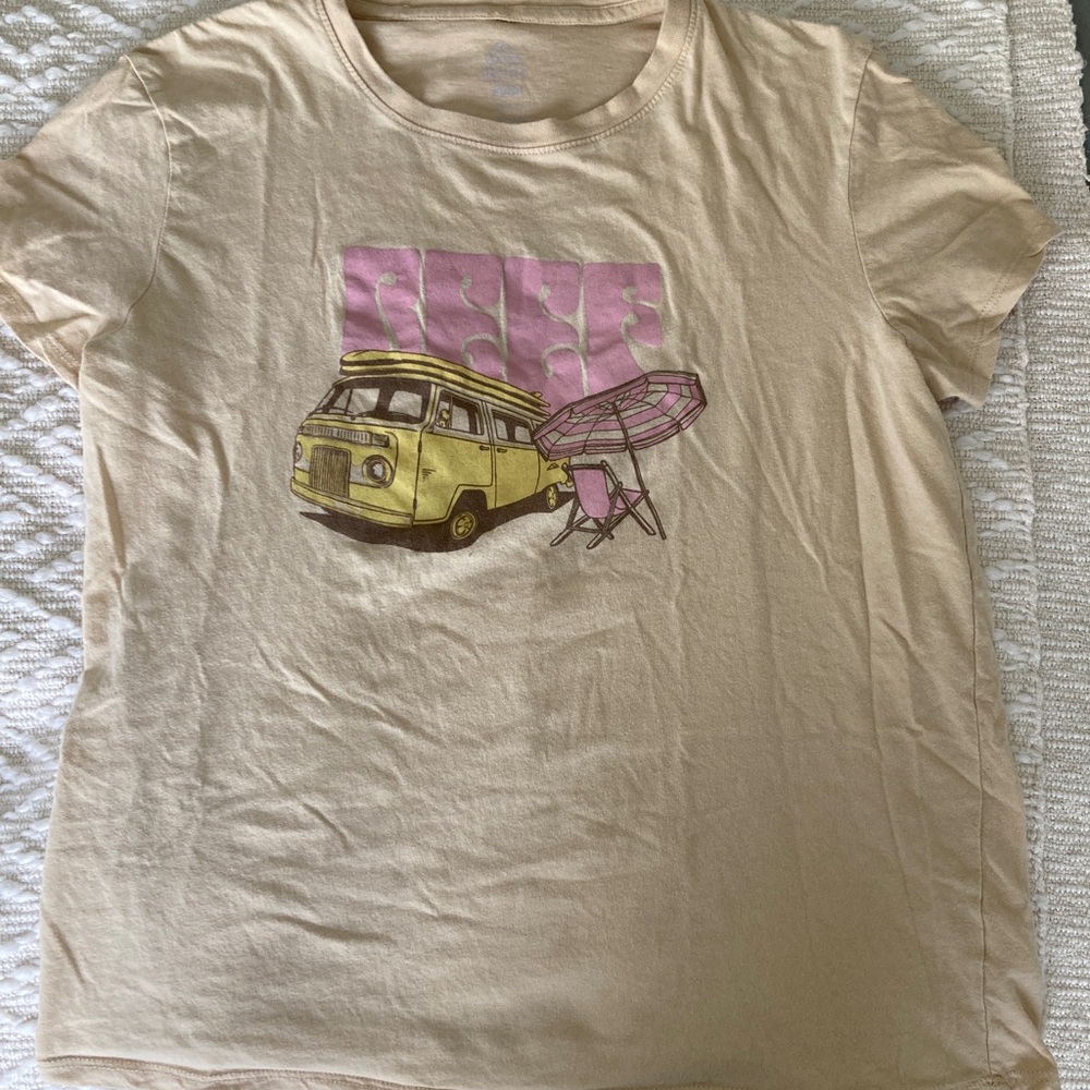 Kids Beige Graphic T-Shirt